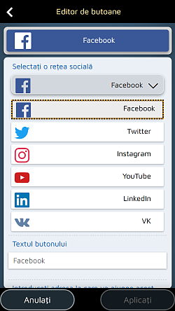 Adăugați butoane speciale pentru a vă incita cititorii să vă viziteze pagina socială.